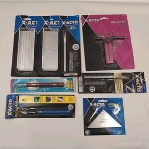 Elmer’s X-Acto Knife Tools Lot X3601 X3204 X2000 Triangle Mitre Box Circle